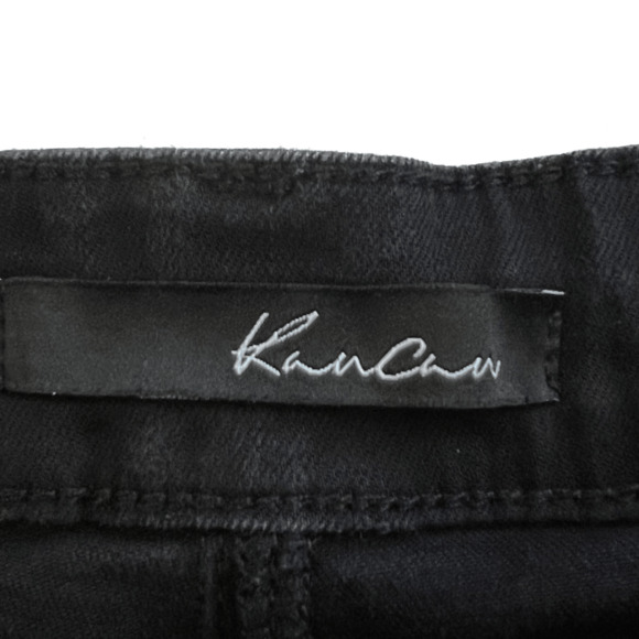 Kancan Jean Shorts Womens 28 Distressed Fray Summer Preppy Beachy Coconut Girl - Picture 4 of 6